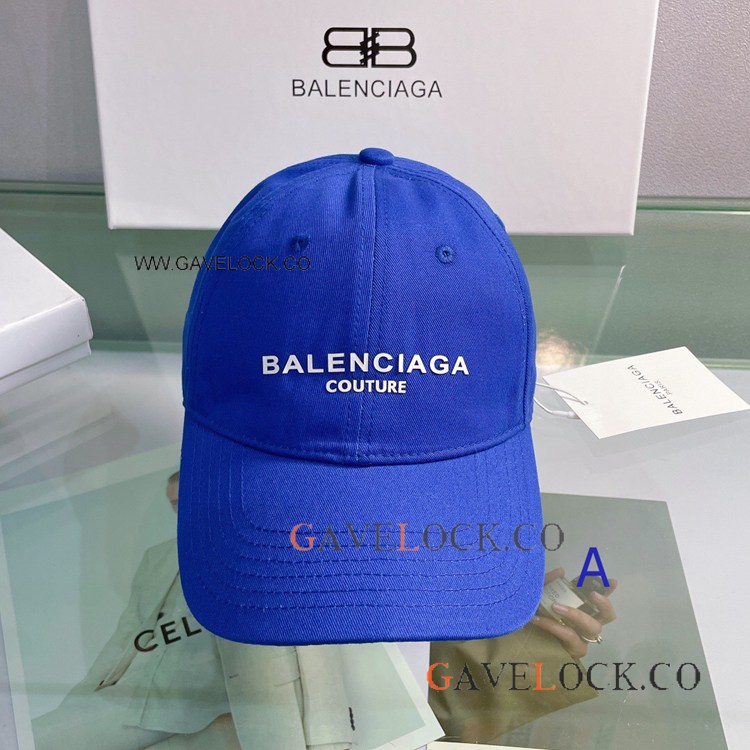Balenclaga Canvas Couture Baseball cap in Blue